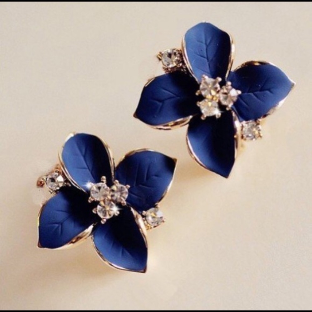 Blue Flower Earrings